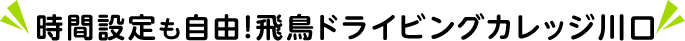 時間設定も自由!飛鳥ドライビングカレッジ川口