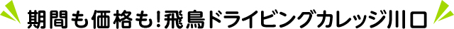 期間も価格も!飛鳥ドライビングカレッジ川口